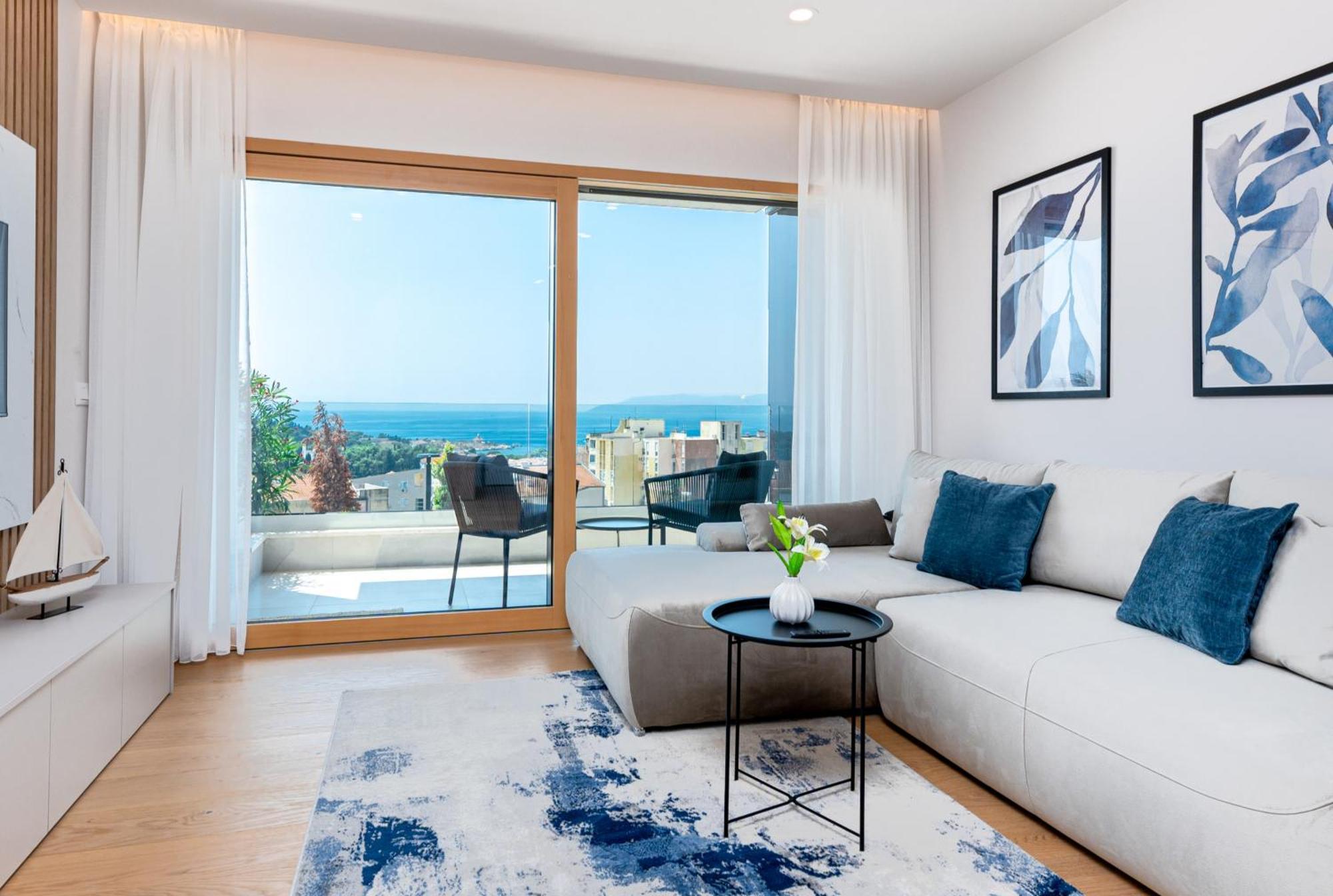 Luxury Adria Sea City & Mountain View Apartment Макарска Экстерьер фото