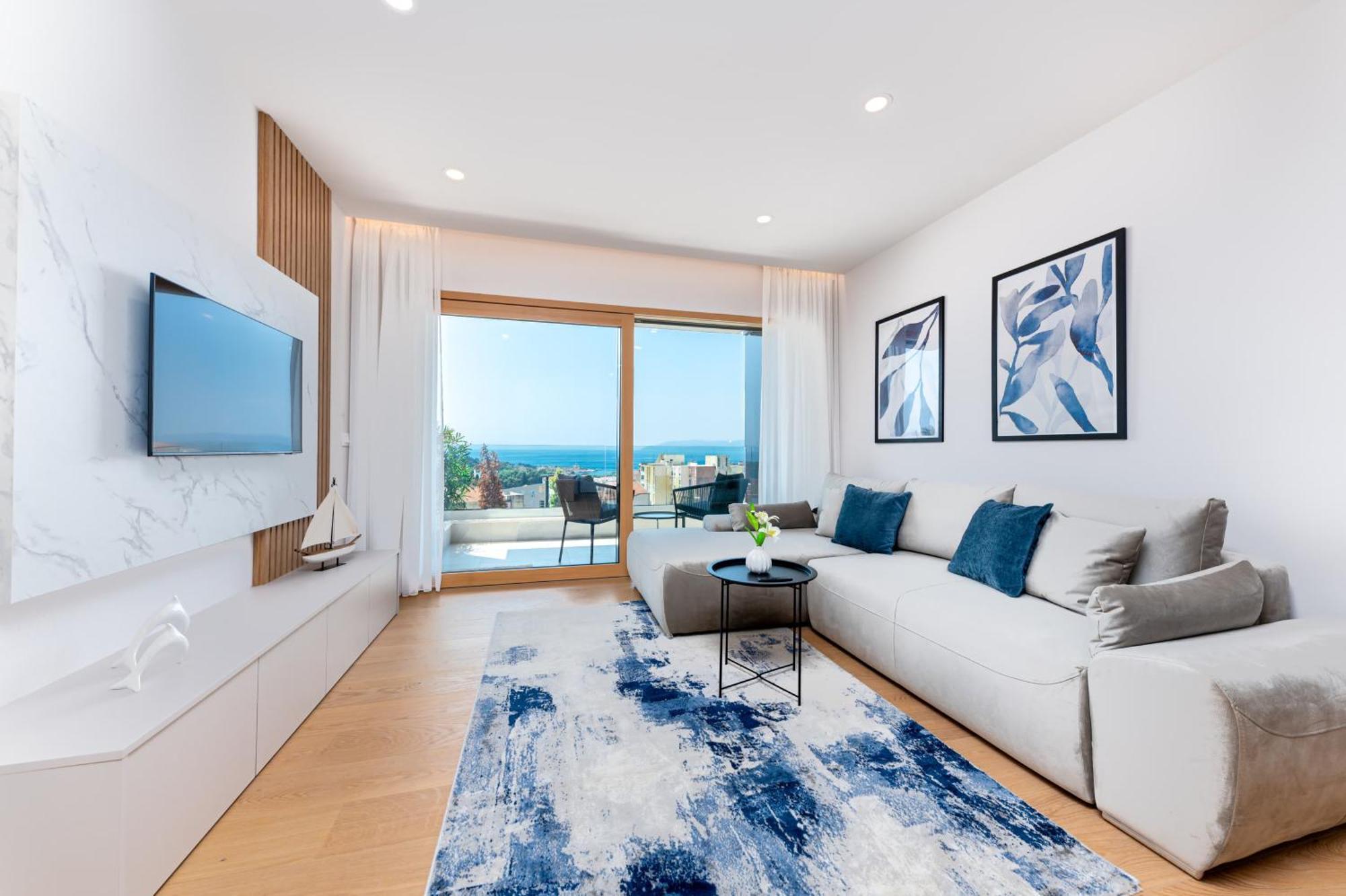 Luxury Adria Sea City & Mountain View Apartment Макарска Экстерьер фото